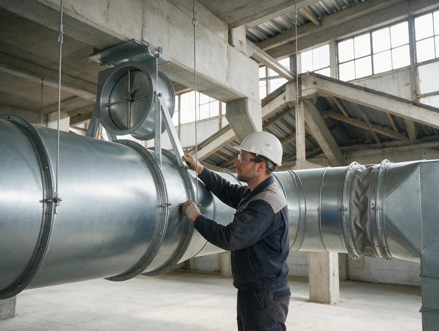 Technicien certifié RGE installant une VMC double flux pour un client ElectroGroup en région Auvergne-Rhône-Alpes